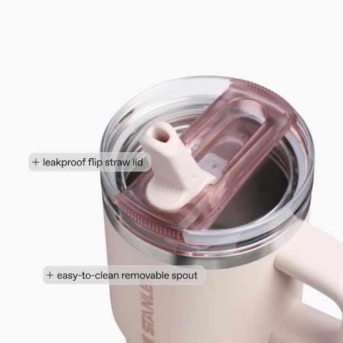 Hydration Tumbler 30 oz Flip Straw Leakproof Stainless Steel - Hot Coral Fade