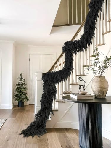 Black Cedar Garland 2 Pack 9FT Halloween & Christmas Decorations - Variation of THIS listing