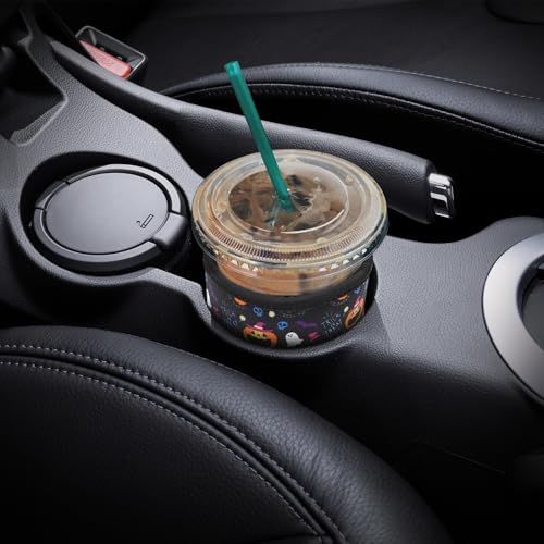 Halloween Boo Reusable Neoprene Coffee Cup Sleeve - 3 Pack for Iced & Hot Drinks