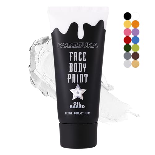 White Face Paint Kit for Clown Joker Vampire Skull Halloween Cosplay - 2.1 fl oz