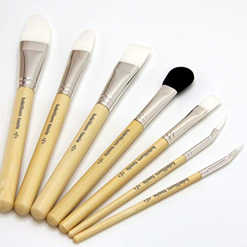 Professional Makeup SFX Glue Brush Set 7 Pieces with Ziplock Pouch