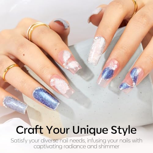 Sheer Pearl Opal White Glitter Gel Nail Polish - Modelones A01-Shell Pearl