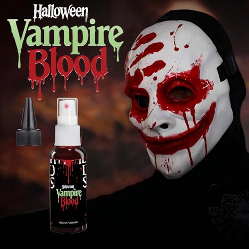 Fake Blood Spray 2.01Oz for Halloween Cosplay & Special Effects, Washable