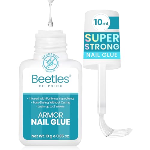Super Strong Nail Glue 10ml - Fast Drying, Waterproof for Tips & Art - Variation of 00-Super Strong Nail Glue 10ml