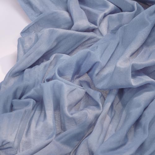 Dusty Blue Cheesecloth Table Runner 10ft for Wedding & Party Decor - Set of 6