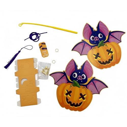 Halloween Pumpkin Paper Lanterns Set - Collapsible Outdoor & Indoor Decorations