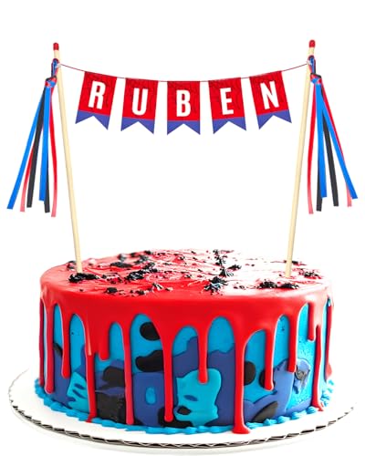 Personalized Spider Cake Topper with Custom Name for Kids Birthday Party Decor