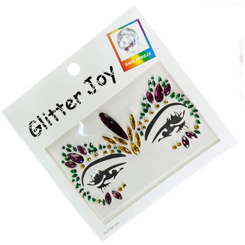 Halloween Face Gems Sticker Set - Multi-Color Face Jewels & Body Glitter 5-Pack