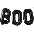 Black 'BOO' Letter Balloons - 16-Inch Mylar Halloween Decorations