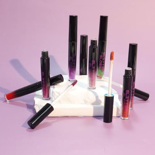 CAKAILA Gray Black Metallic Lipstick - Dark Liquid Lip Gloss, Long Lasting & Waterproof, Variation 06#