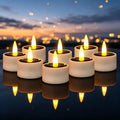 8 Pcs Solar Tea Lights Outdoor Waterproof LED Votive Candles - 1.57"x1.77"