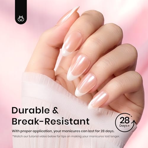 Etch-X Short Almond Soft Gel Nail Tips 288pcs - Natural Shape & Strong Adhesion