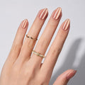 Beetles Gel Polish Short Almond Press On Nails - Motion Luster Glow, Cat Eye Finish