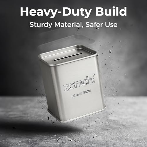Silver Razor Blade Bank for Used Double Edge Safety Razors - Safe Disposal Container