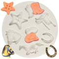 Cowboy Boot & Horseshoe Silicone Mold Set - Cake Decorating & Crafts - Variation of Style A