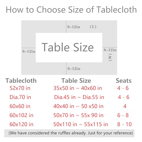 Grey White Gingham Ruffle Table Cloth - Rectangular 102x60 Inches