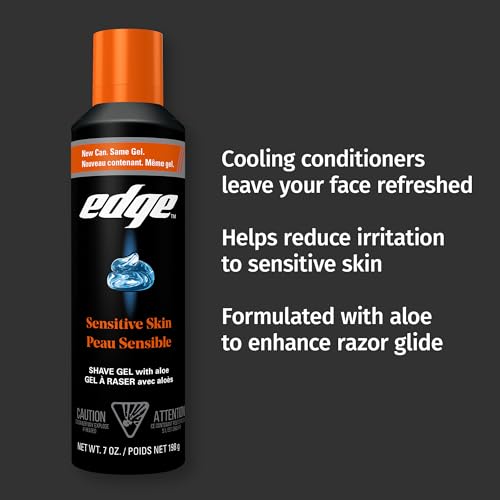 Edge Shaving Gel for Men with Sensitive Skin - 7 oz, 6 Pack - Cooling & Moisturizing