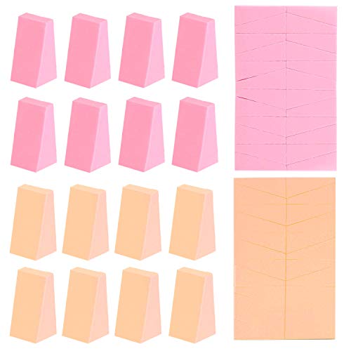 48 Pcs Wedge-Shaped Makeup Sponges Set for Foundation and Blending - Latex-Free, Multi-Use