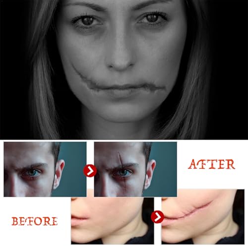 Rigid Collodion Scar Makeup Kit 10ML with Remover & Fake Blood for Special Effects