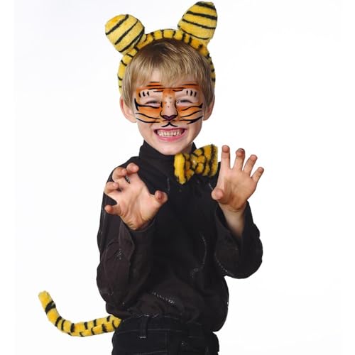 Wild Animal Face Tattoo Stickers - Leopard & Tiger Glitter Temporary Body Art for Halloween, Cosplay, Festivals - 2 Sheets