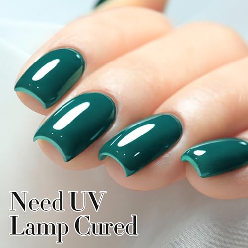 Teal Green Double Rhythm 15ML Gel Nail Polish - Same Color, Soak-Off, Long-Lasting