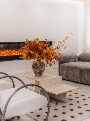 Artificial Fall Magnolia Leaf Stems - 12 Pieces, 30 Inch Autumn Decor with Moneywort Variation