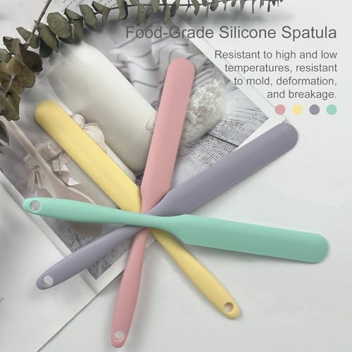 4-Piece Silicone Wax Spatula Set for Hair Removal & Body Use - Reusable & Non-Stick