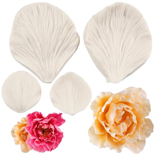 Flower Silicone Veining Mold Peony Petal Set B - Food-Grade Cake Decor