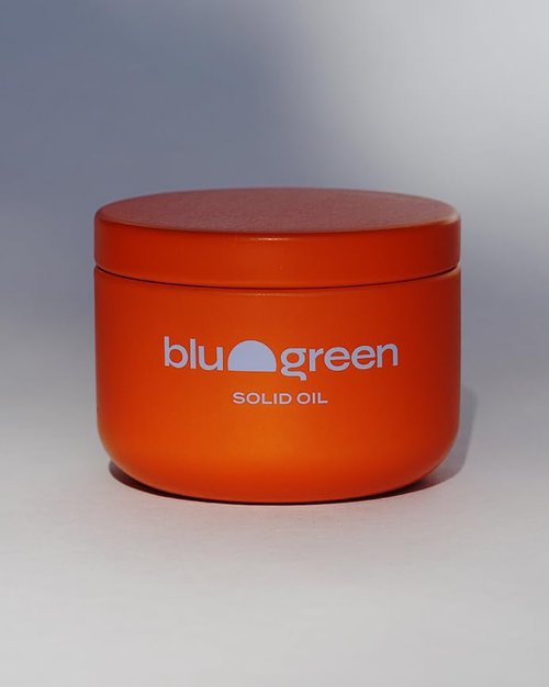 BLU & GREEN Solid Hair Oil for Multiuse Styling & Finishing - Tames Frizz & Controls Flyaways - Adds Definition & Shine - Shea Butter & Avocado Oil - Vegan, Cruelty-Free & Travel Friendly (1oz)