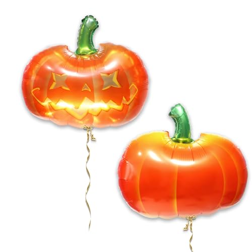 Halloween Pumpkin Foil Balloon 17 Inch Jack-O'-Lantern Party Decoration Set
