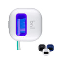 Bril UV-C Toothbrush Sanitizer, Portable Cleaner, Travel Cover, Magnetic Holder, and Rechargeable Case for Any Size Toothbrush, White