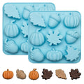 Fall Harvest Silicone Mold for Candy Resin Cake Decorations - Blue, 9 Cavities