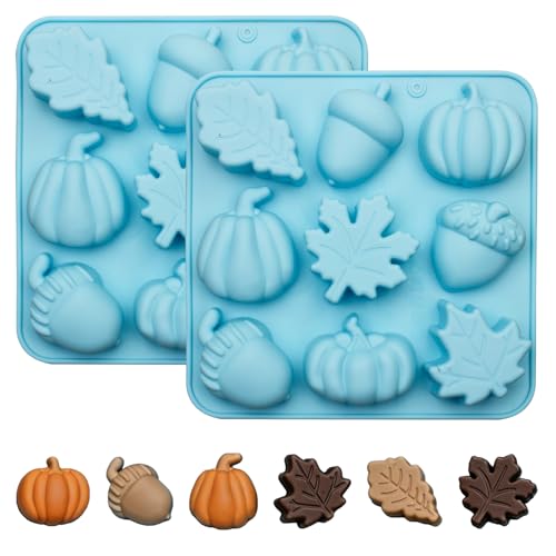 Fall Harvest Silicone Mold for Candy Resin Cake Decorations - Blue, 9 Cavities