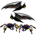 Halloween Balloons Set with Giant Spider and Bat – Black Variation