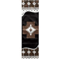 Aztec Antique Print Table Runner - Bronze 12x72 Inch Native Indian Decor