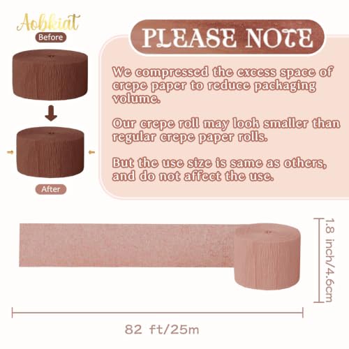 Brown Khaki White Boho Streamers Party Decorations - 8 Rolls, 656ft