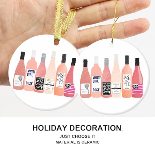 Christmas Ceramic Ornament Set - Holiday Hanging Decor for Tree & Gift