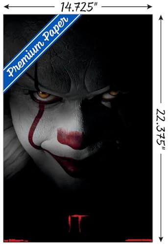 Pennywise Wall Poster with Mount Bundle - 22.4 x 14.7 Inches, High-Resolution Artwork