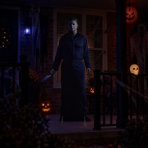 Life Size Horror Cardboard Cutout Halloween Michael Figure Decorations - Blue Variation