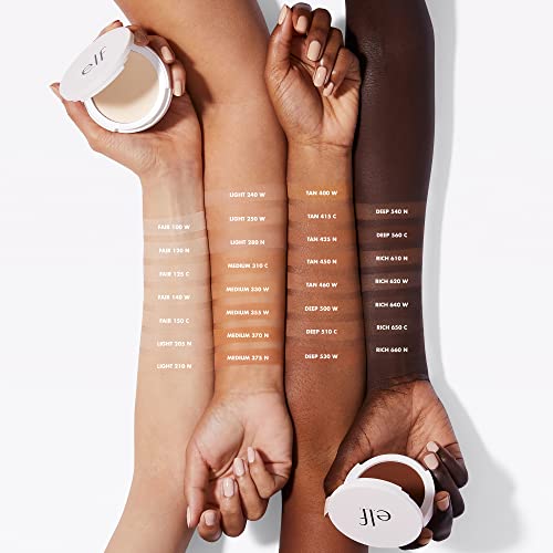 e.l.f. Camo Powder Foundation Light 250 W - Lightweight Buildable Long-Lasting Makeup
