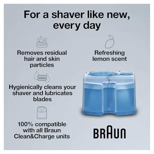 Electric Razor Cleaning Cartridges – Pack of 10 Replacement Solution for Braun Clean & Renew