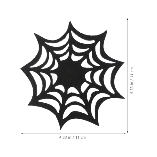 Spider Web Heat Insulation Coasters 10pcs - Decorative Halloween Table Protectors