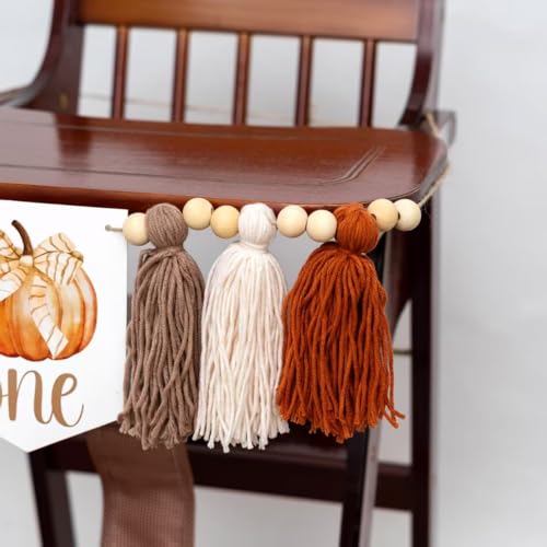 Our Little Pumpkin Is One Highchair Banner - Orange Fall Birthday Decor