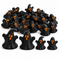 Halloween Mini Resin Ghost Figurines Set of 40 - Spooky Black Decorations