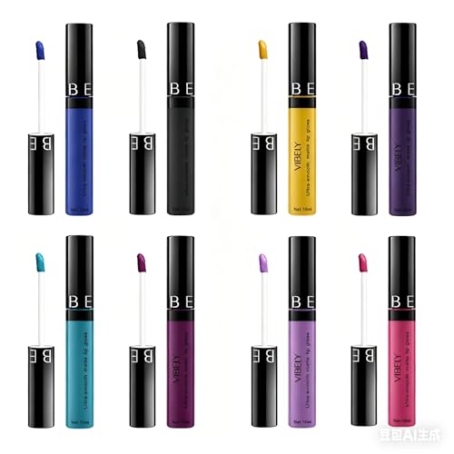 Black Matte Lip Gloss - Non-Stick Lipstick, 11 Colors, 0.34 FL OZ - SeleneTenderaes
