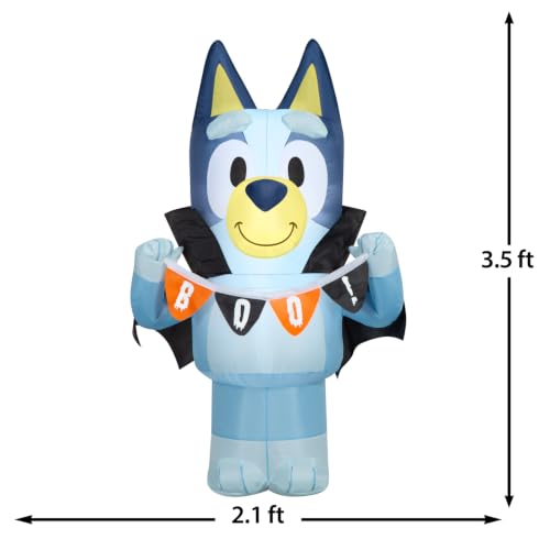 Bluey Halloween Inflatable - 3.5 Ft Lighted Vampire Yard Decoration with Jack O'Lantern - Bluey Halloween