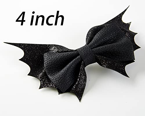 Gothic Bat Hair Bow Clips Set for Women Halloween Accessories