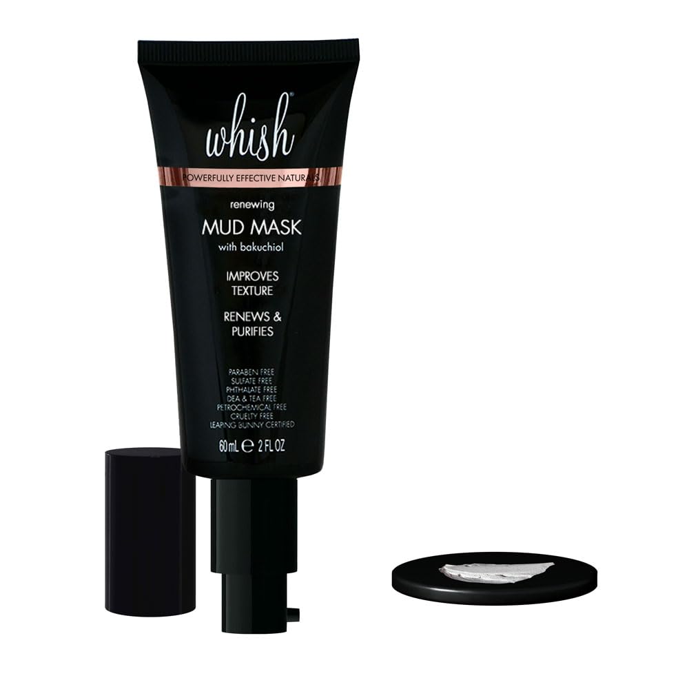 Whish Mud Mask - Natural Retinol Alternative Clay Mask for Pore Minimizing & Acne Treatment - 2 fl oz