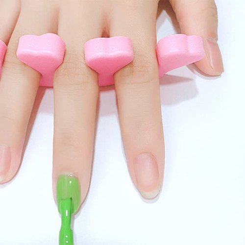 100PCS Sponge Toe Separators for Pedicure, Soft Toe Spreader Nail Art Finger Separator Divider Spacer Manicure Pedicure Tool for Nail Polish Salon Supplies (Pink)