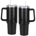 Halloween Bat 40oz Insulated Tumbler with Handle, Lid & Straw - Black Coffee Cup Gift
